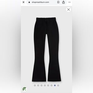 ANN MASHBURN Faye Flare Cropped Pants in Black Ponte Knit